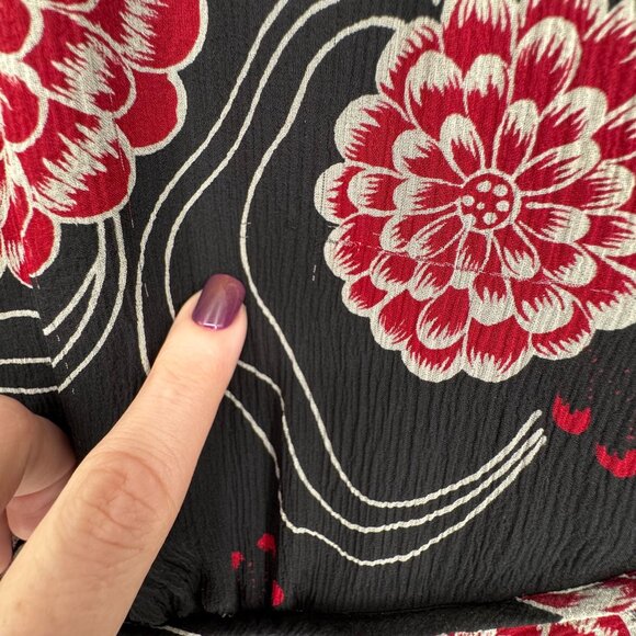 INC Floral Maxi Dress Womens Size 14 Babydoll Y2K Sleeveless Silk Empire Waist - Picture 6 of 8